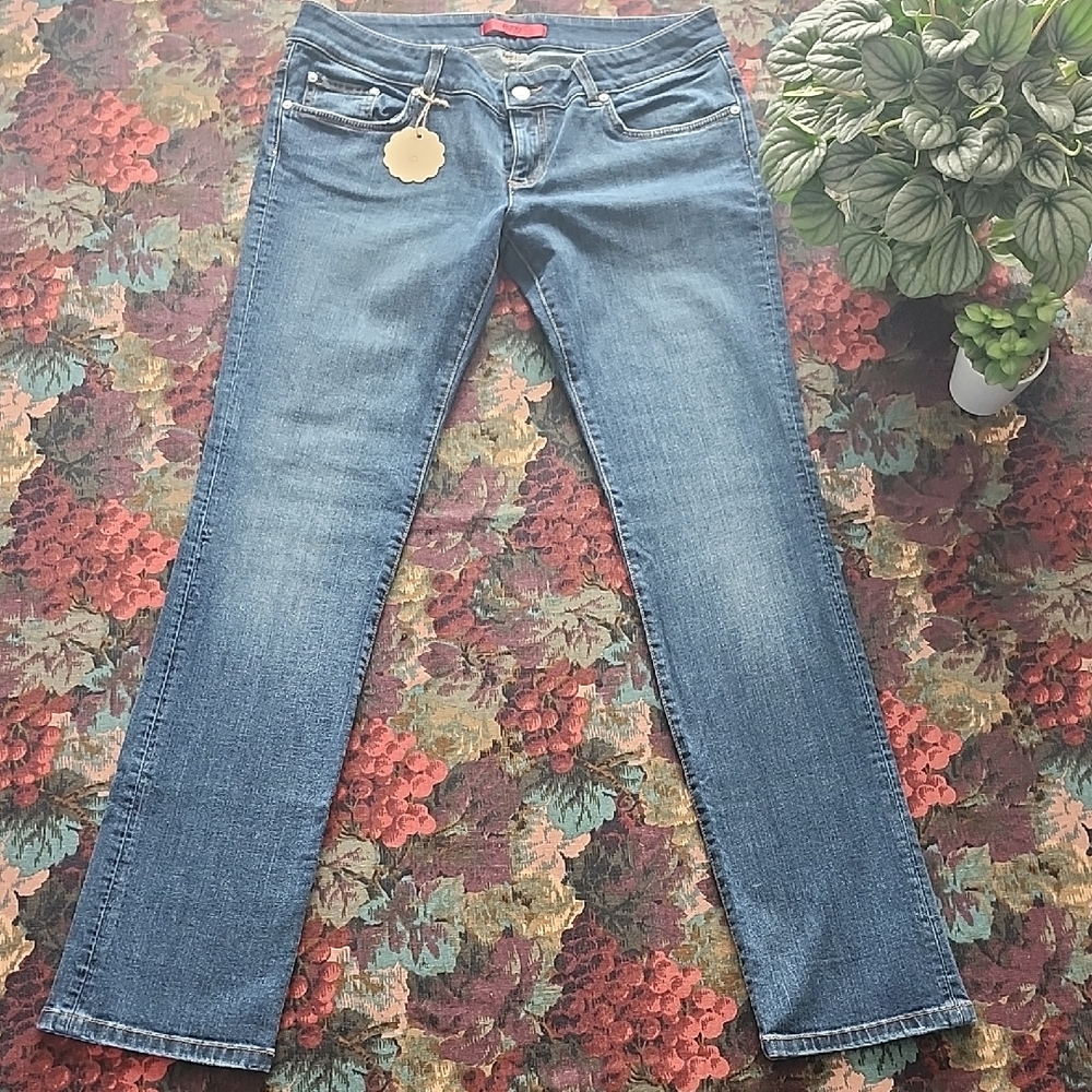 HUGO Women's Straight Leg Blue Jeans